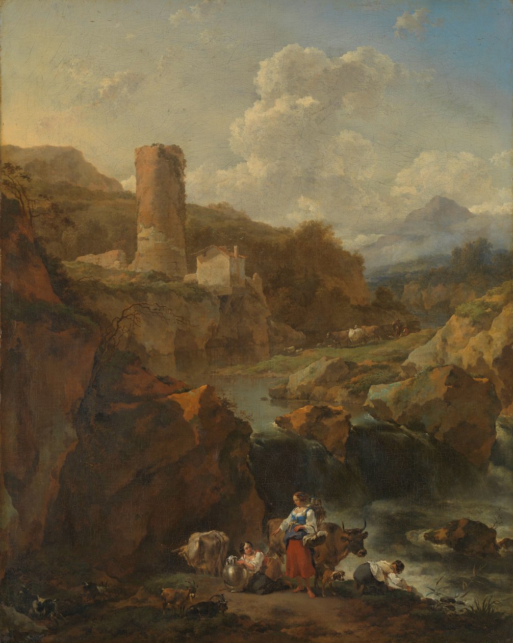 Italiensk landskap av Nicolaes Pietersz Berchem
