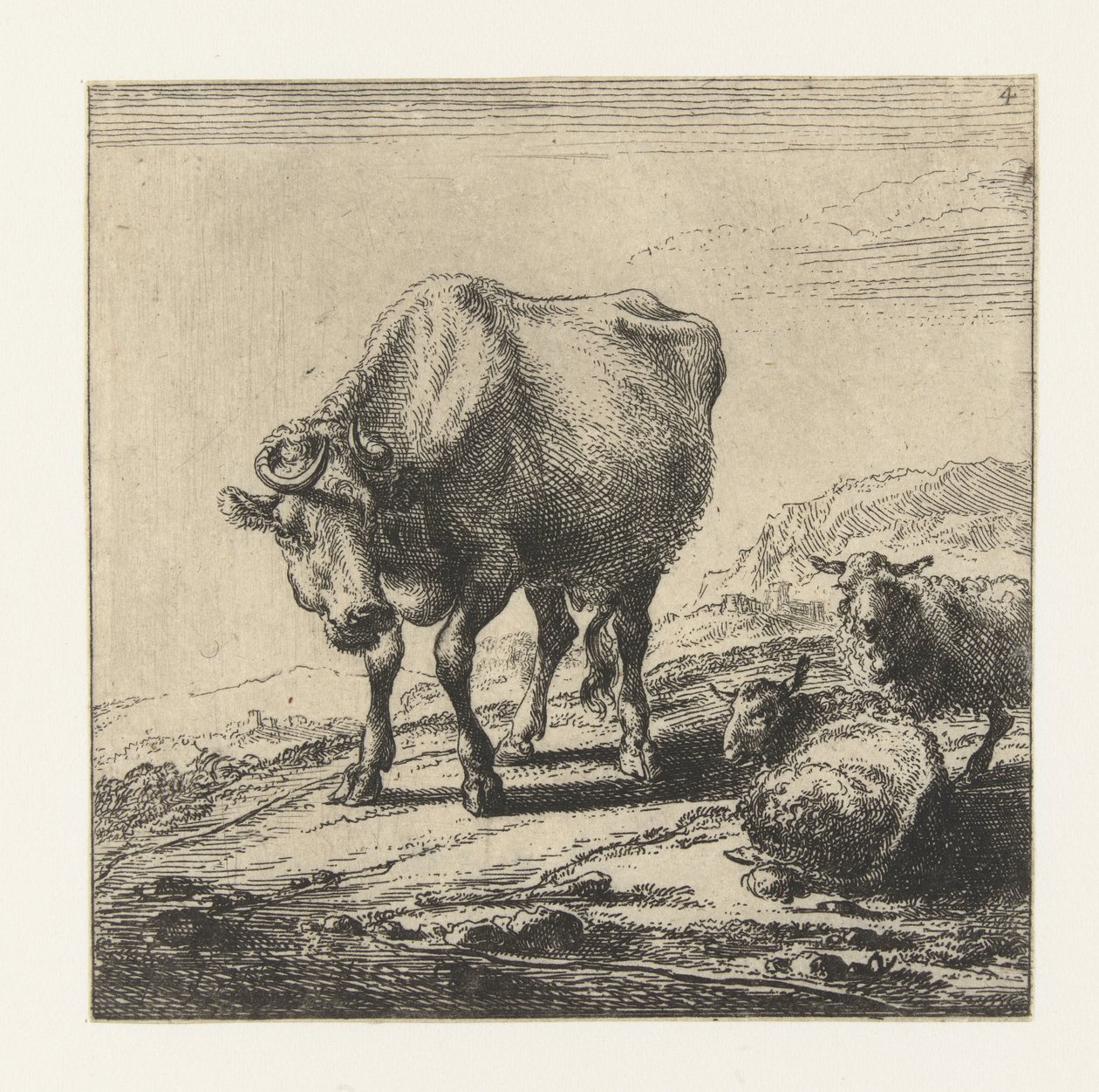 Ku og to sauer Kyr (serietittel) av Nicolaes Pietersz Berchem