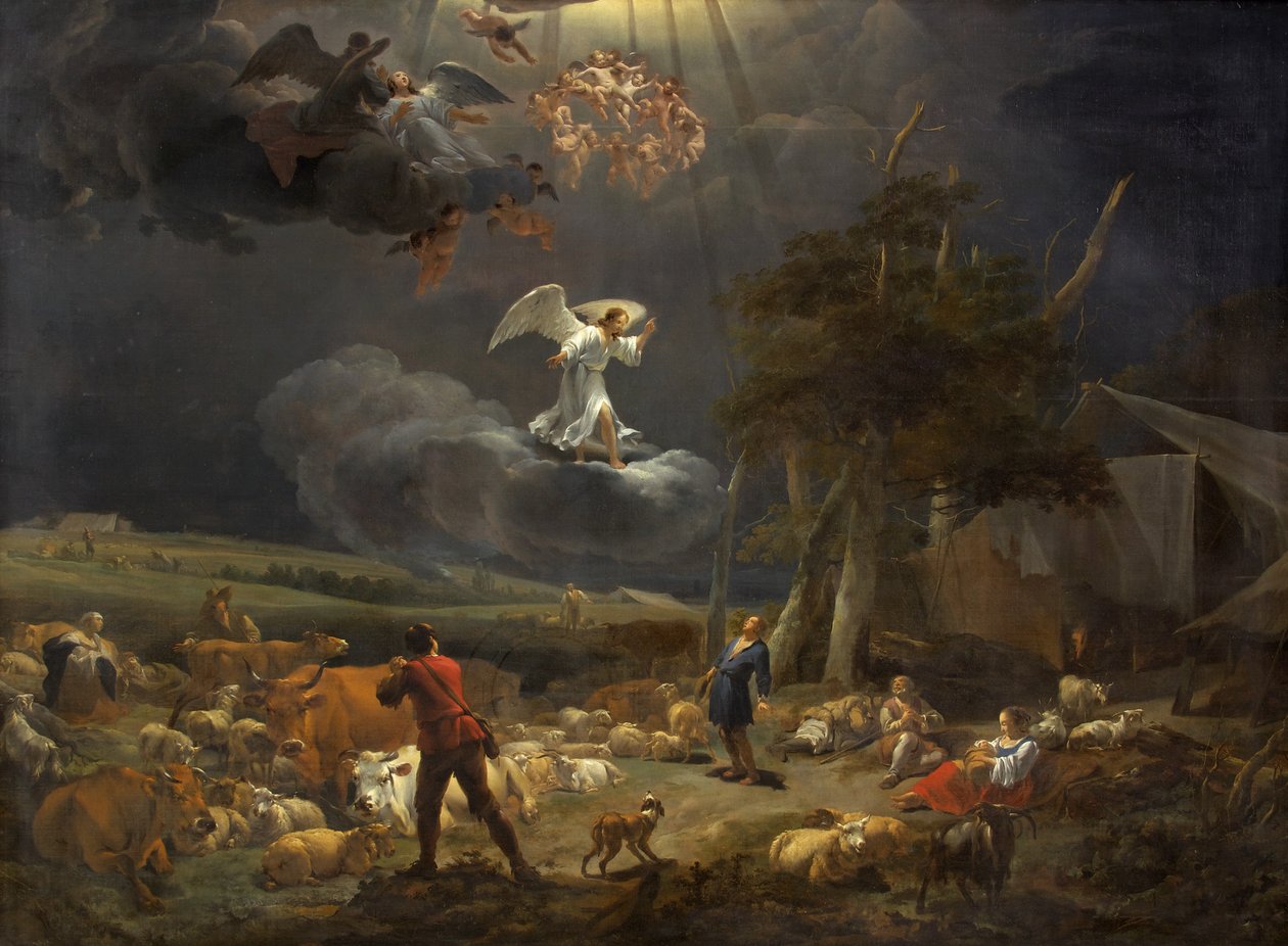 Bebudelsen til hyrdene av Nicolaes Pietersz. Berchem
