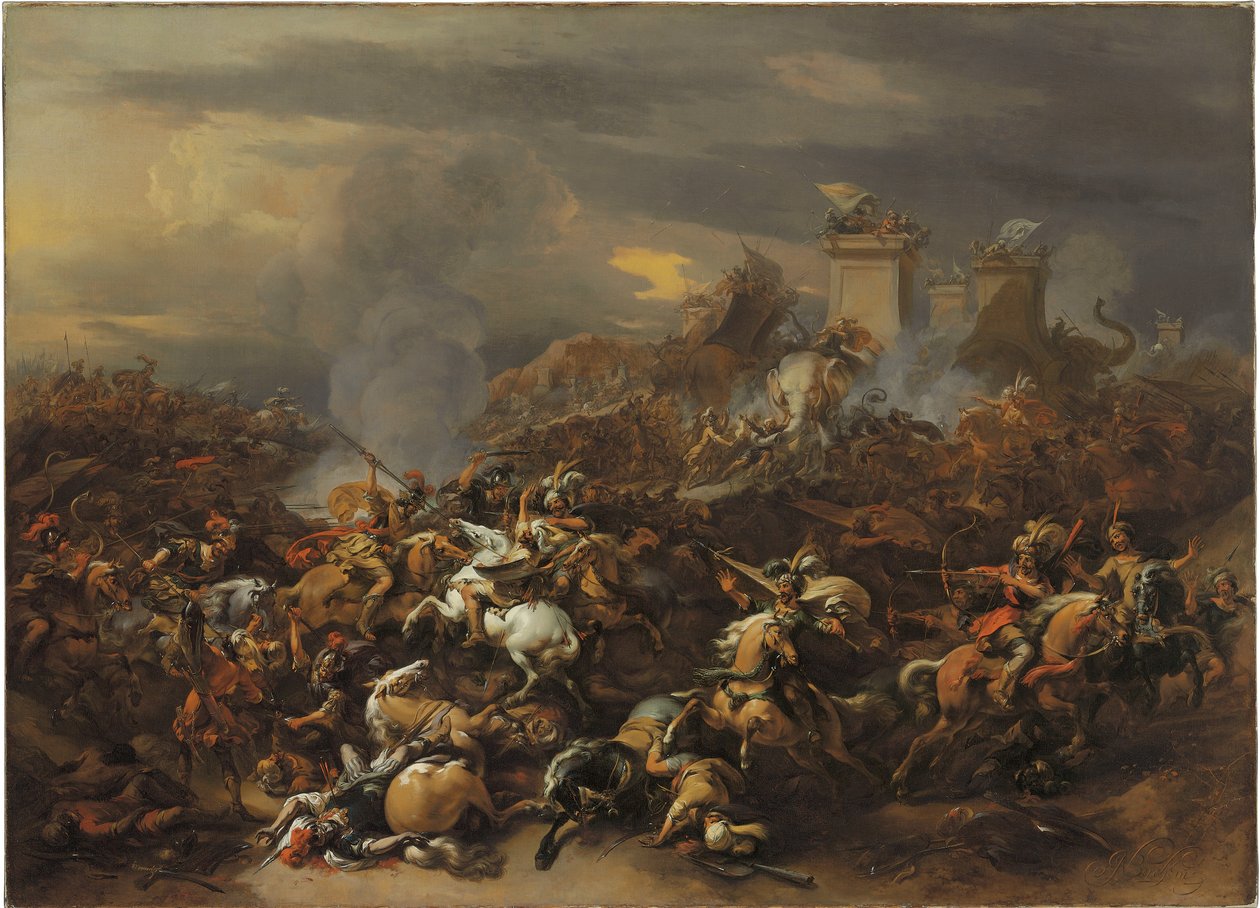 Kampen mellom Alexander og Porus av Nicolaes Pietersz. Berchem