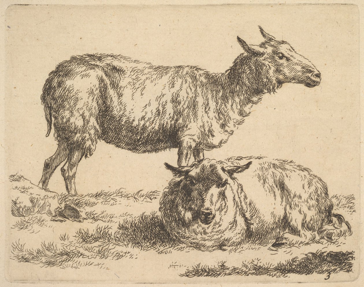 fra The Set of Sheep. av Nicolaes Pietersz. Berchem
