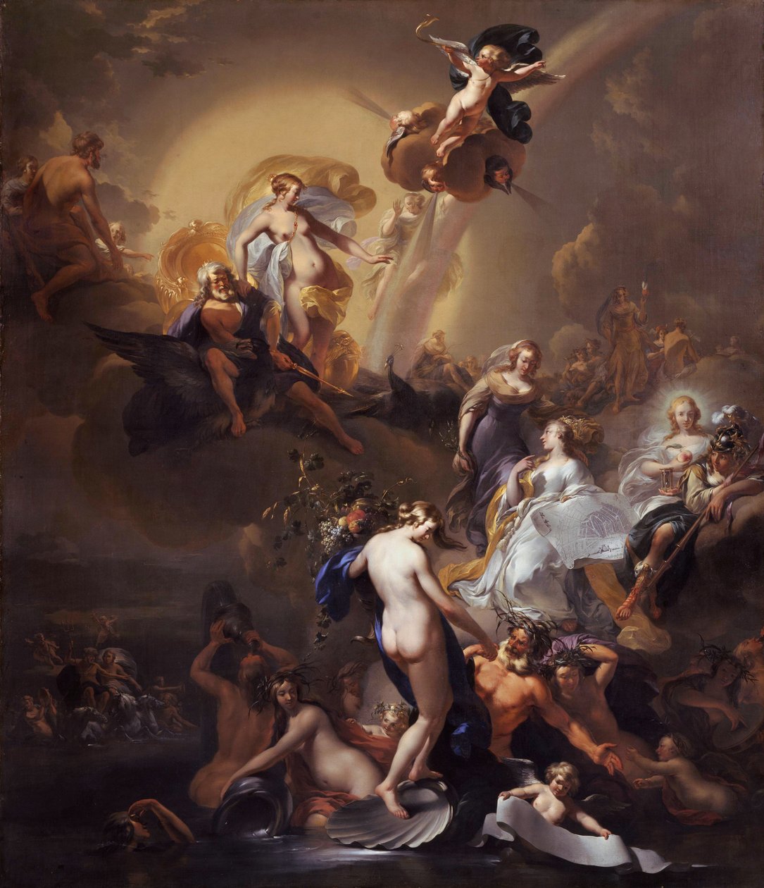 Allegori om utvidelsen av Amsterdam av Nicolaes Pieterszoon Berchem