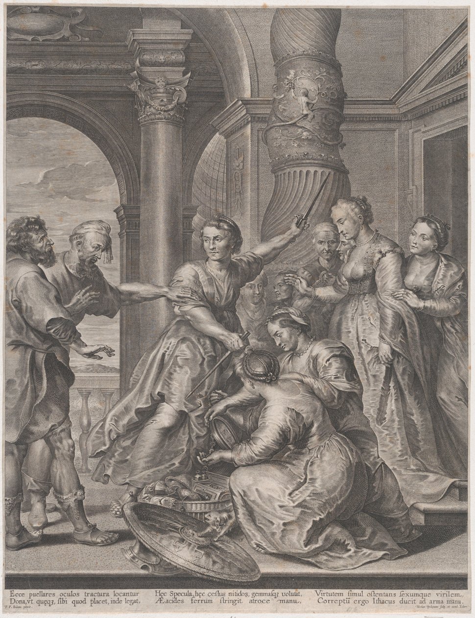 Akilles og døtrene til Lycomedes, ca. 1620-26., ca. 1620-26. av Nicolaes Ryckmans