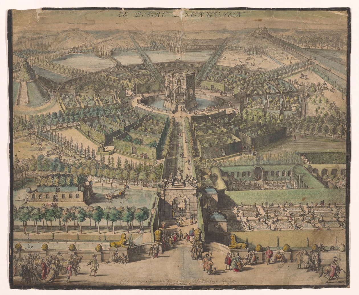 Utsikt over parken i Enghien Le Parc l
