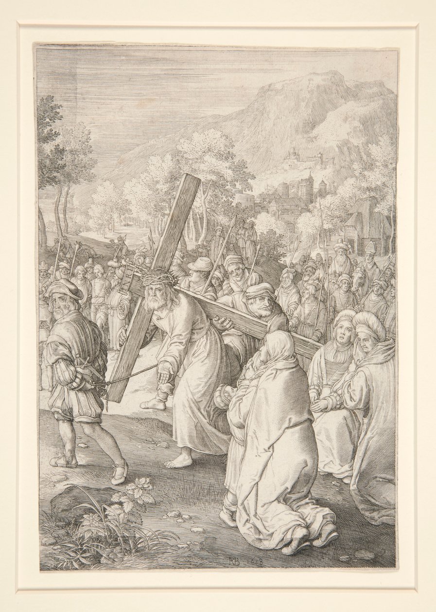 Kristus som bærer korset (Passion Series) av Nicolaes de Bruyn