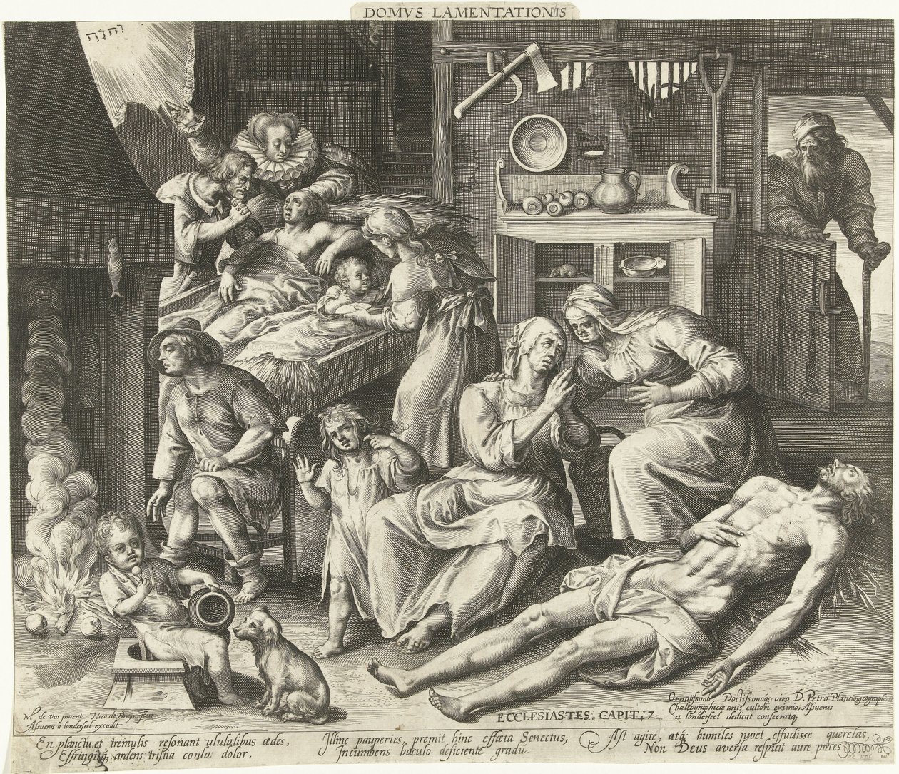 Et hus fullt av sorg Domus Lamentationis (tittel på objekt) av Nicolaes de Bruyn