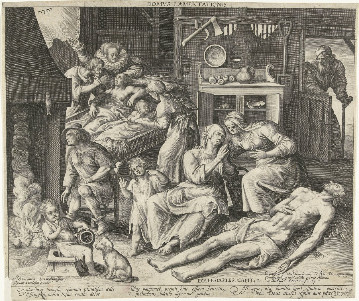 Et hus fullt av sorg Domus lamentationis (tittel på objekt) av Nicolaes de Bruyn