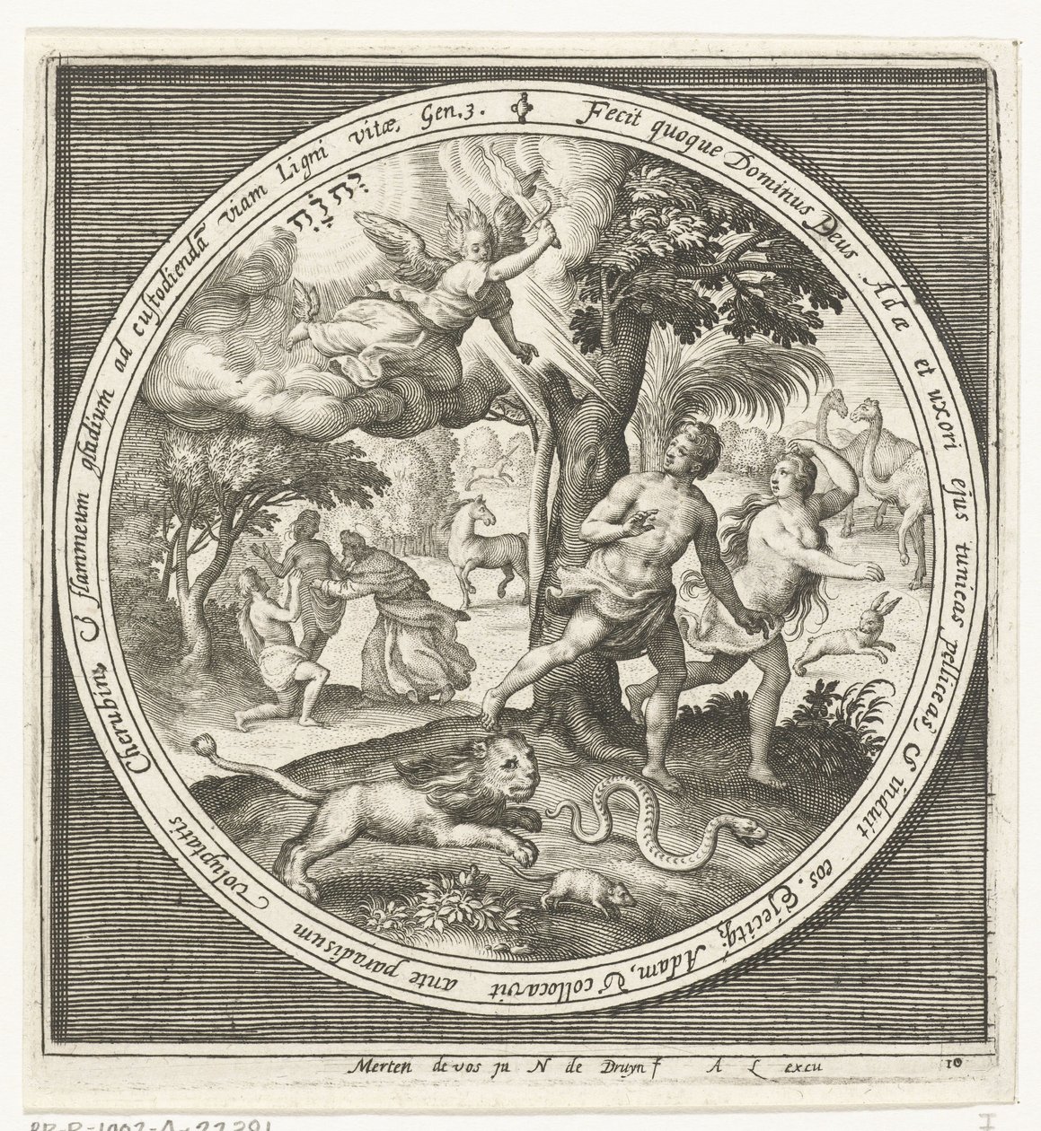 Utvisning fra paradis av Nicolaes de Bruyn