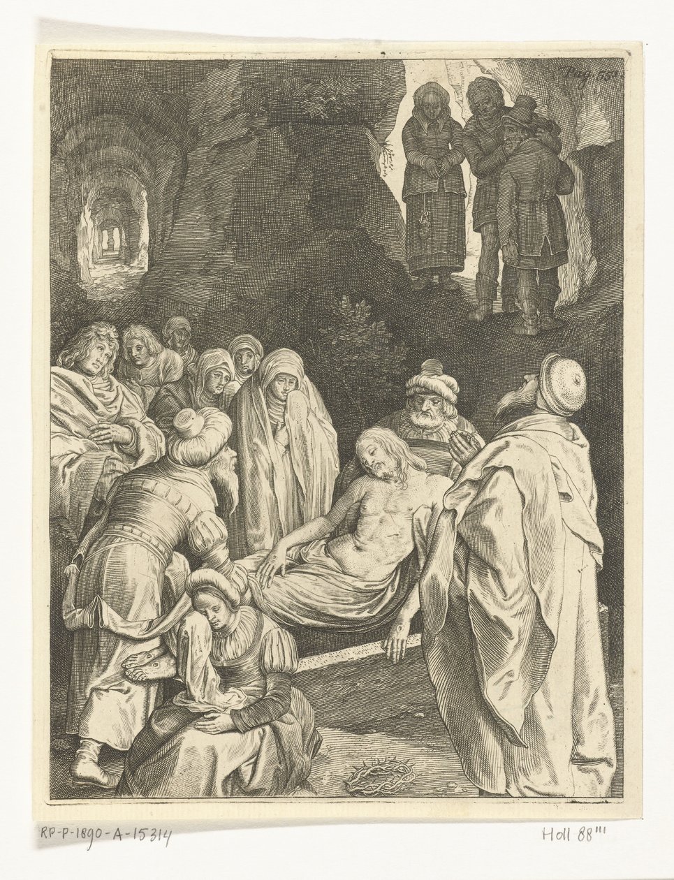 Kristi gravlegging The Passion (serietittel) av Nicolaes de Bruyn