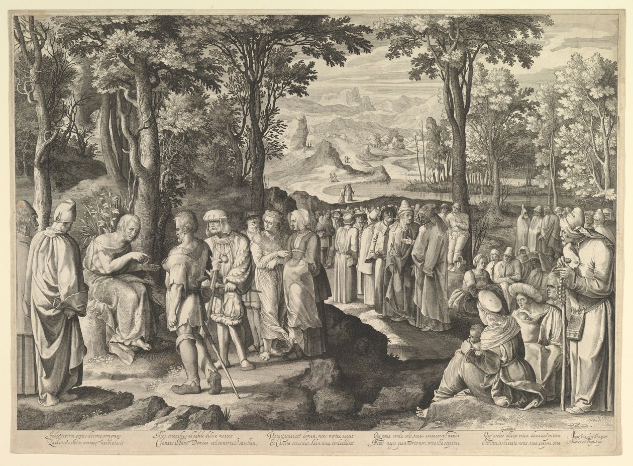 Døperen Johannes forkynner i ørkenen, ca. 1527-28 av Nicolaes de Bruyn