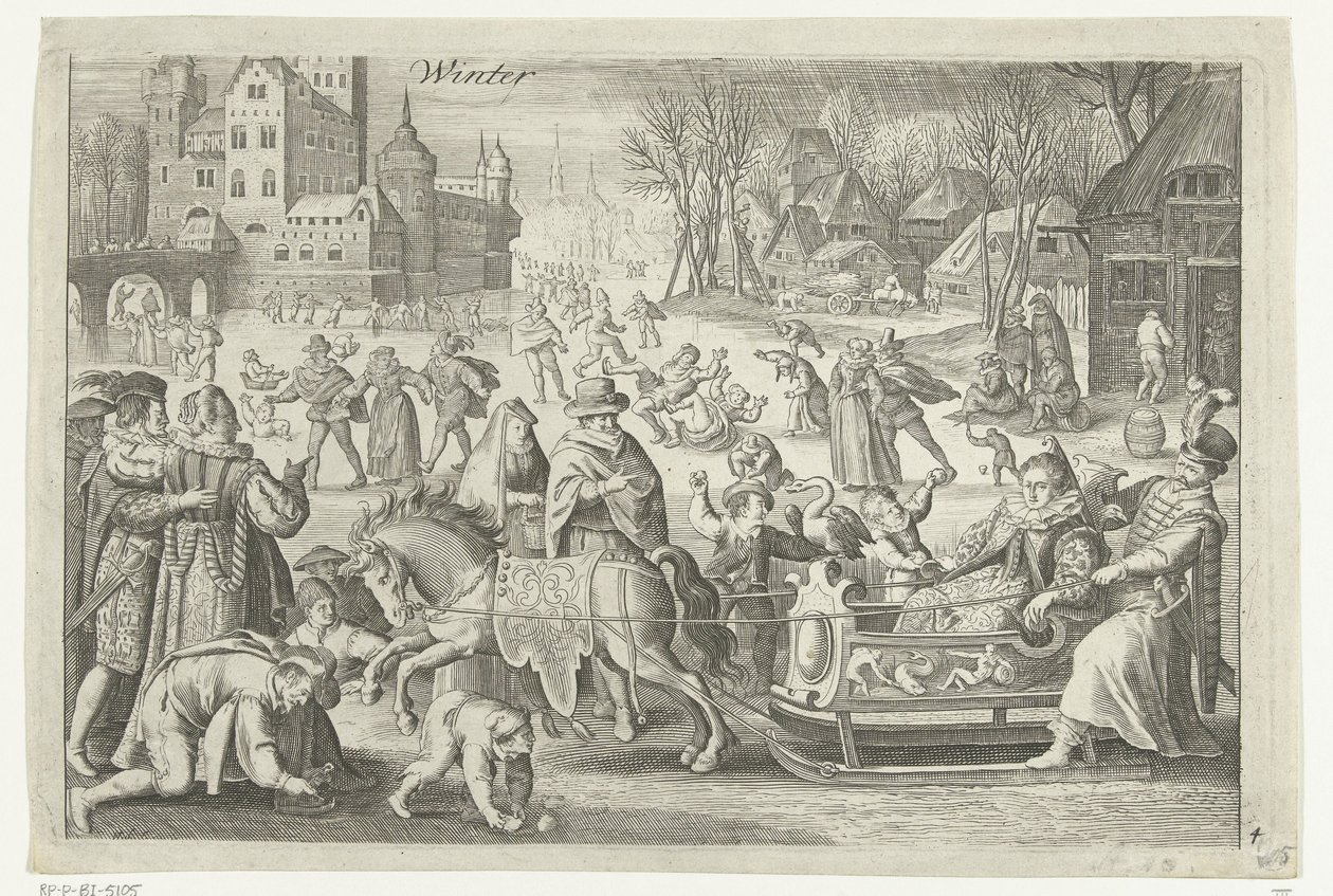 Winter (tittel på objekt) Four Seasons (serietittel) av Nicolaes de Bruyn