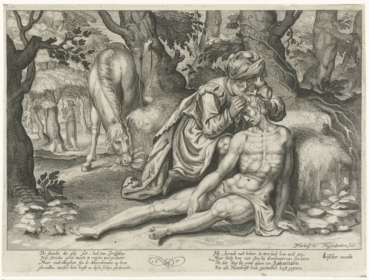 barmhjertige samaritan av Nicolaes van Geelkercken