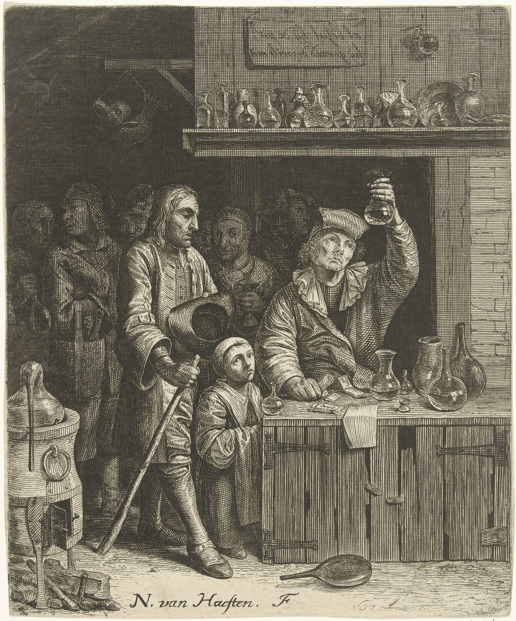 Pisseseer og bondefamilie av Nicolaes van Haeften