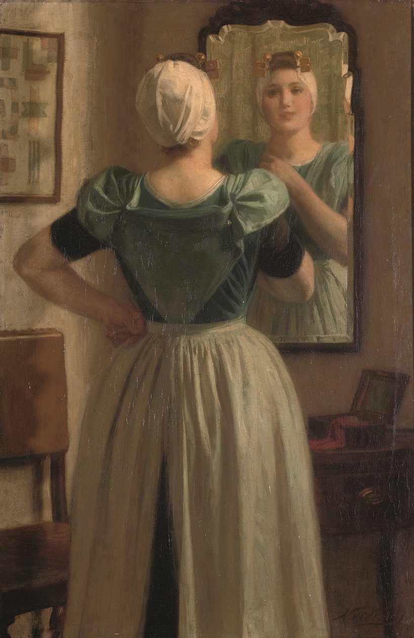 En vakker refleksjon (olje på lerret) av Nicolaes van der Waay