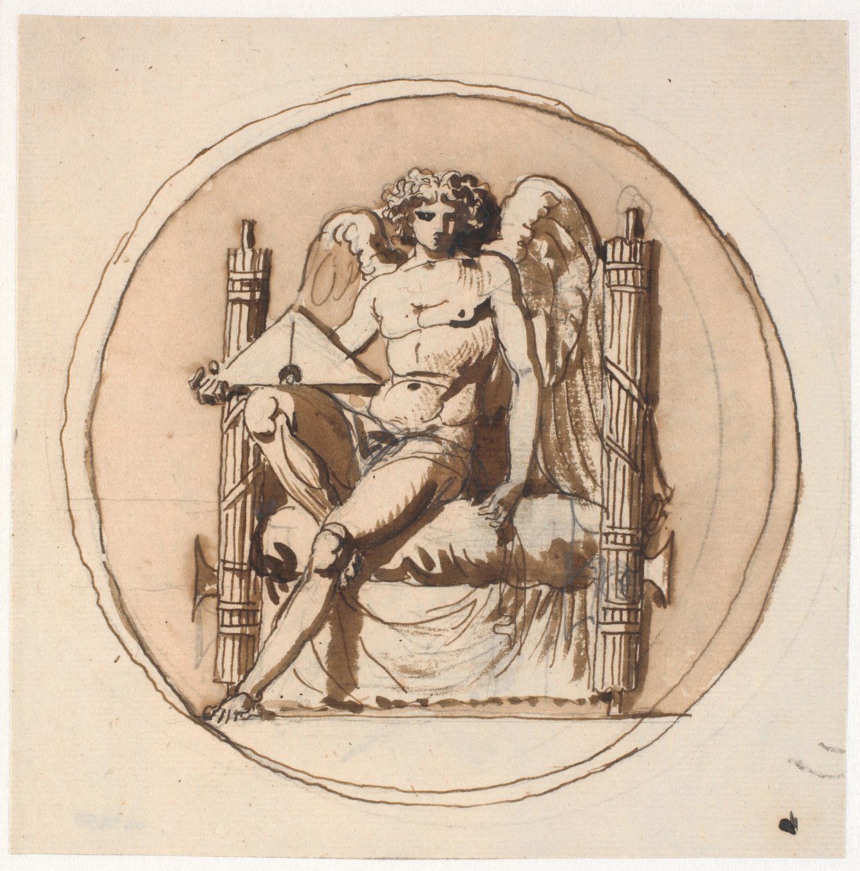 Allegori om rettferdighet. Studer for et lettelse på Liberty Memorial av Nicolai Abildgaard