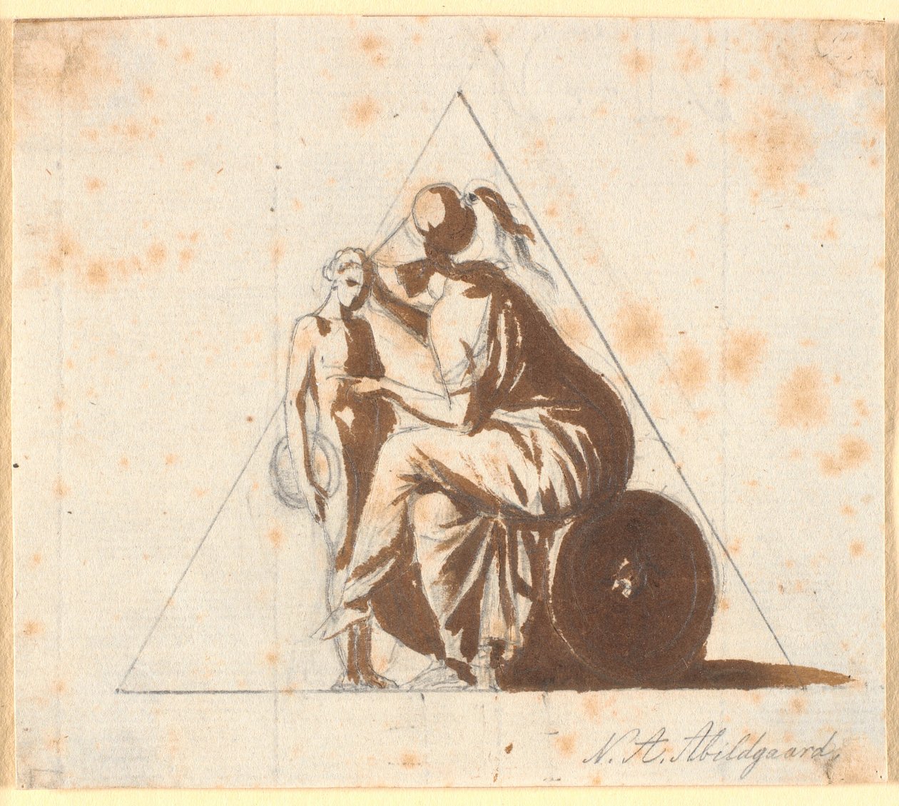 Athena med en ung mann av Nicolai Abildgaard