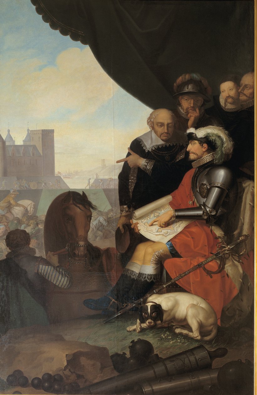 Frederik II bygger Kronborg slott ved Helsingør av Nicolai Abildgaard