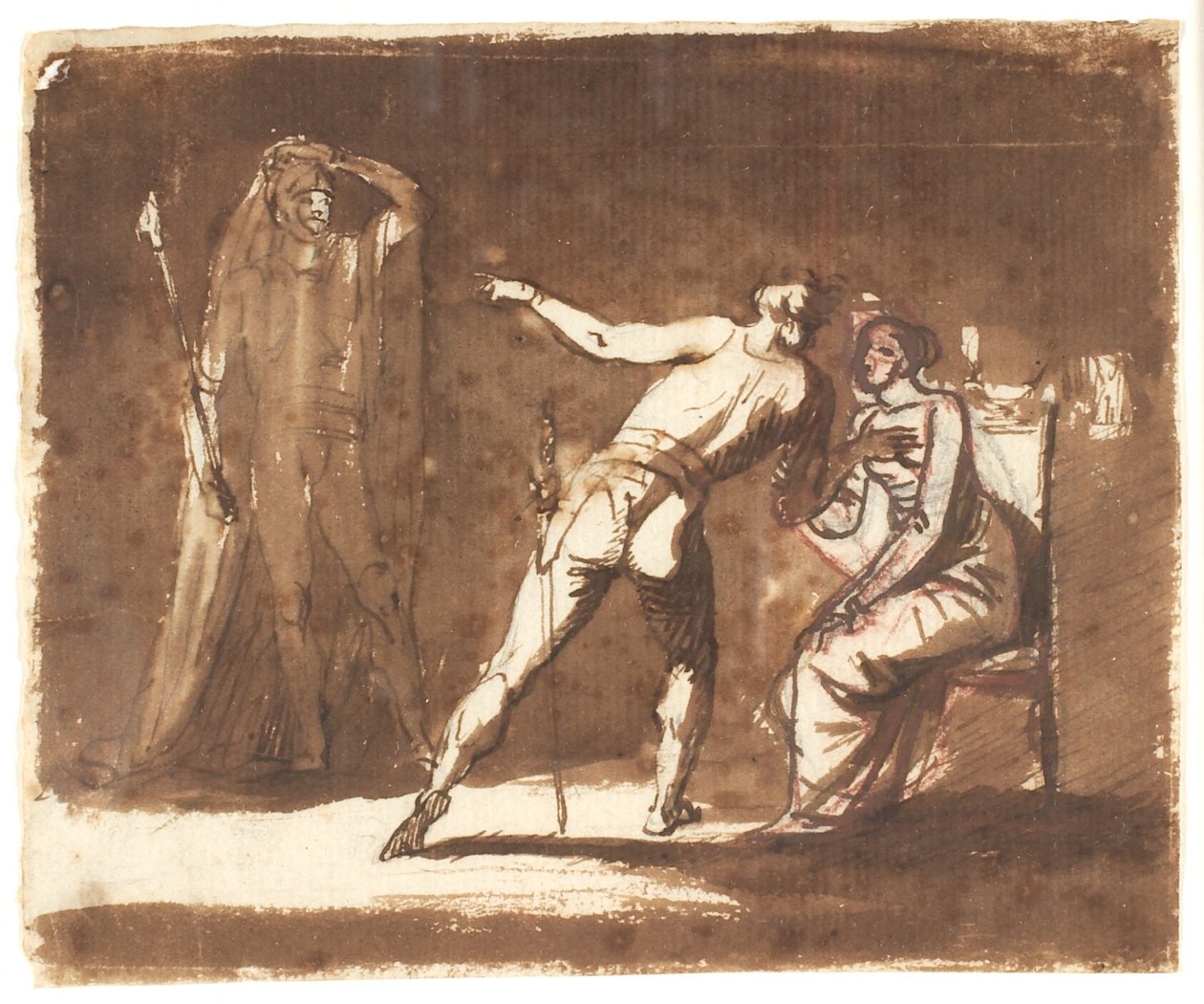 Hamlet med moren sin av Nicolai Abildgaard