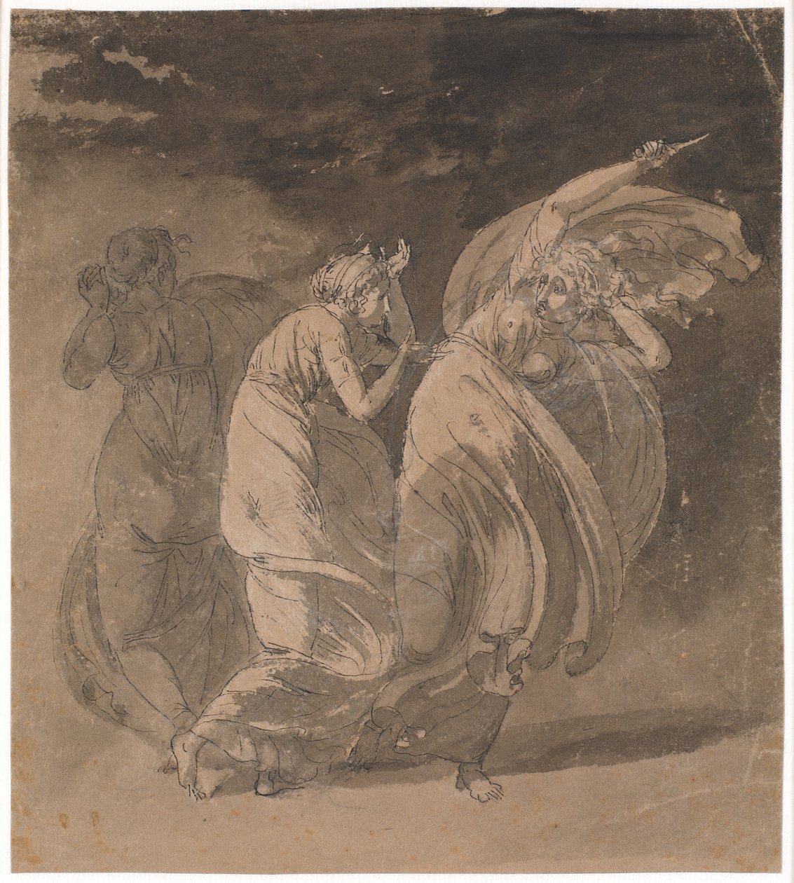 Julia og Fulvia. Scene fra Voltaires "Le Triumvirat", 4. akt av Nicolai Abildgaard