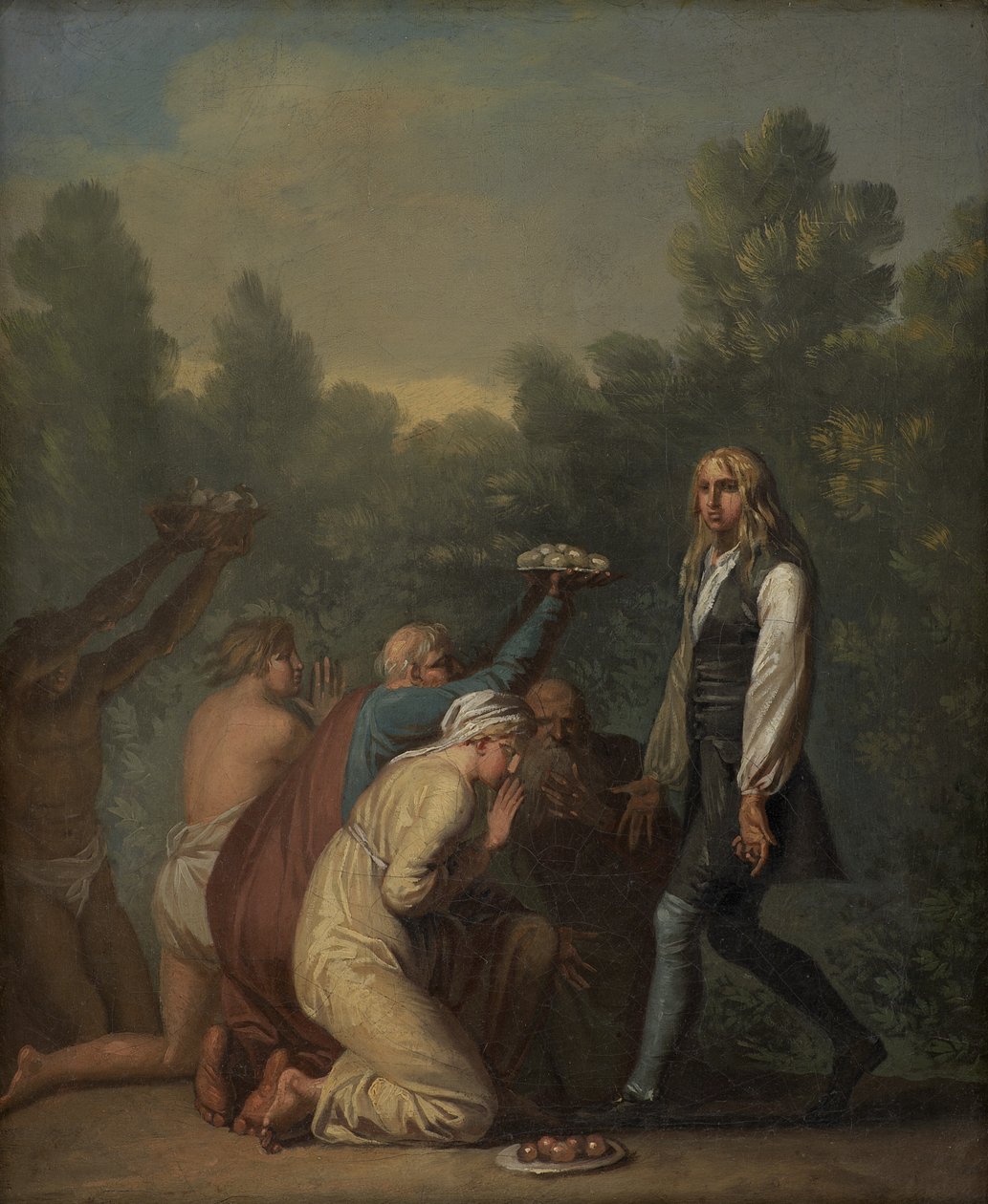 Niels Klim mottar Quamittenes hyllest. av Nicolai Abildgaard