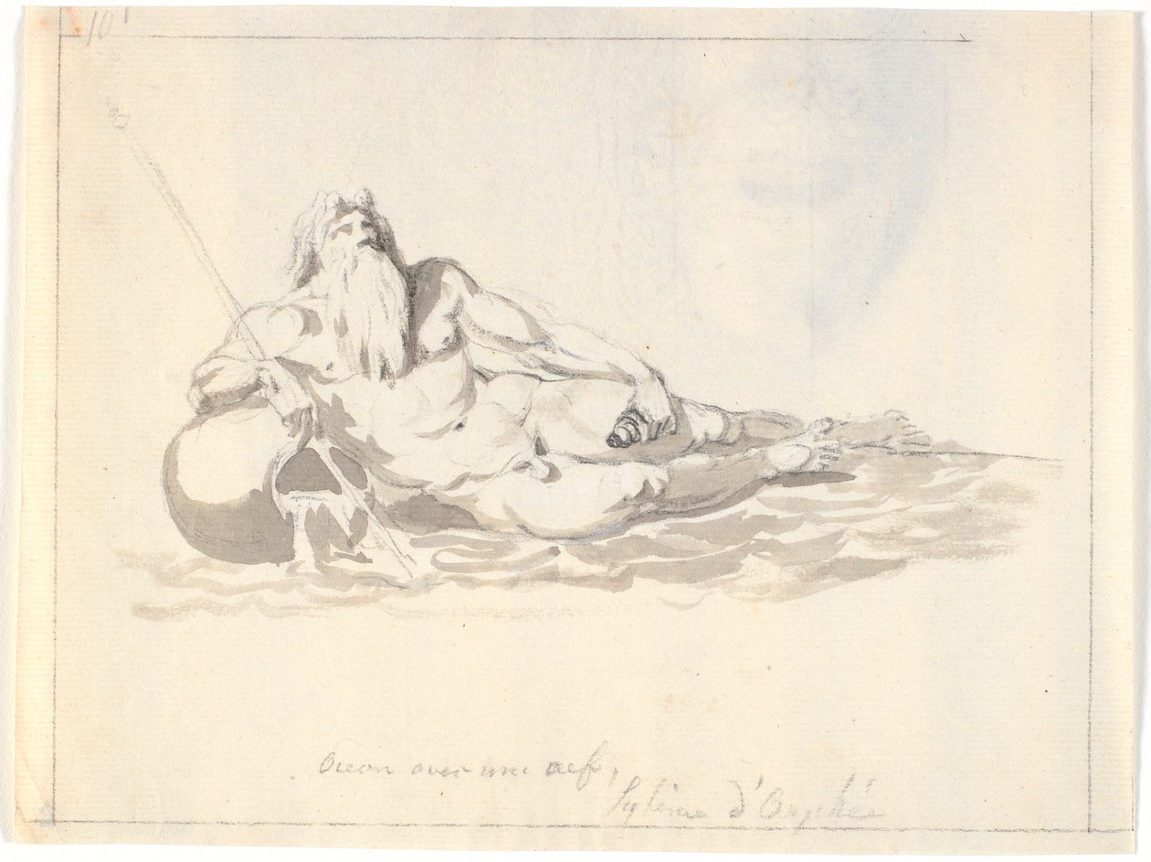 Oceanet, en liggende havgud av Nicolai Abildgaard