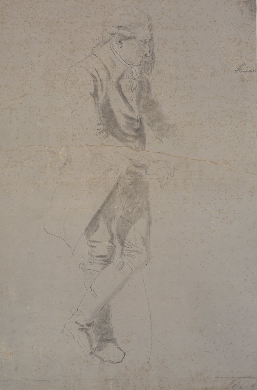 Stående mann i kostyme fra ca. 1770. Struensee? av Nicolai Abildgaard