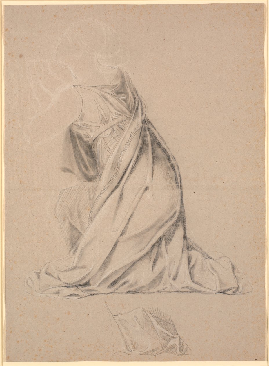 Studie for den knelende figuren som symboliserer Holstein på Christian I-bildet for Christiansborg av Nicolai Abildgaard