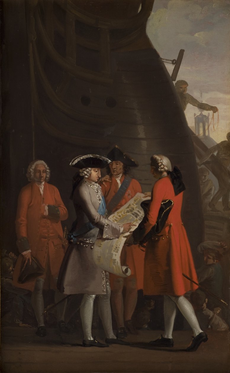 Byggingen av Københavns brygge under Christian VIs regjeringstid av Nicolai Abildgaard