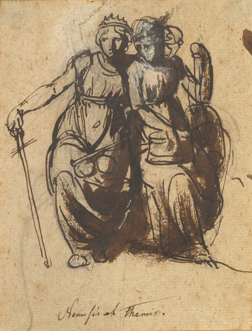 Nemesis og Themis, midten av 1700-begynnelsen av 1800-tallet. av Nicolai Abraham Abildgaard
