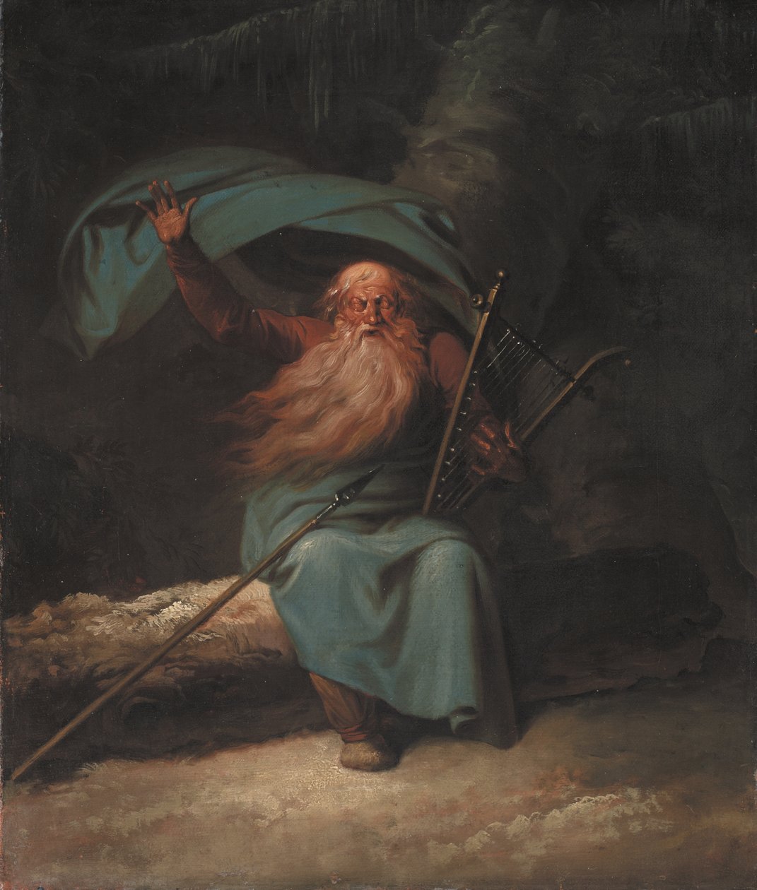 Ossian synger sin svanesang, 1780-1782. av Nicolai Abraham Abildgaard