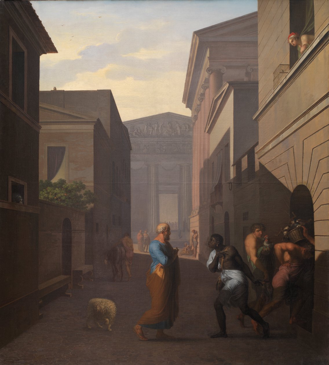 Simo og hans tidligere slave Sosia, 1803 av Nicolai Abraham Abildgaard