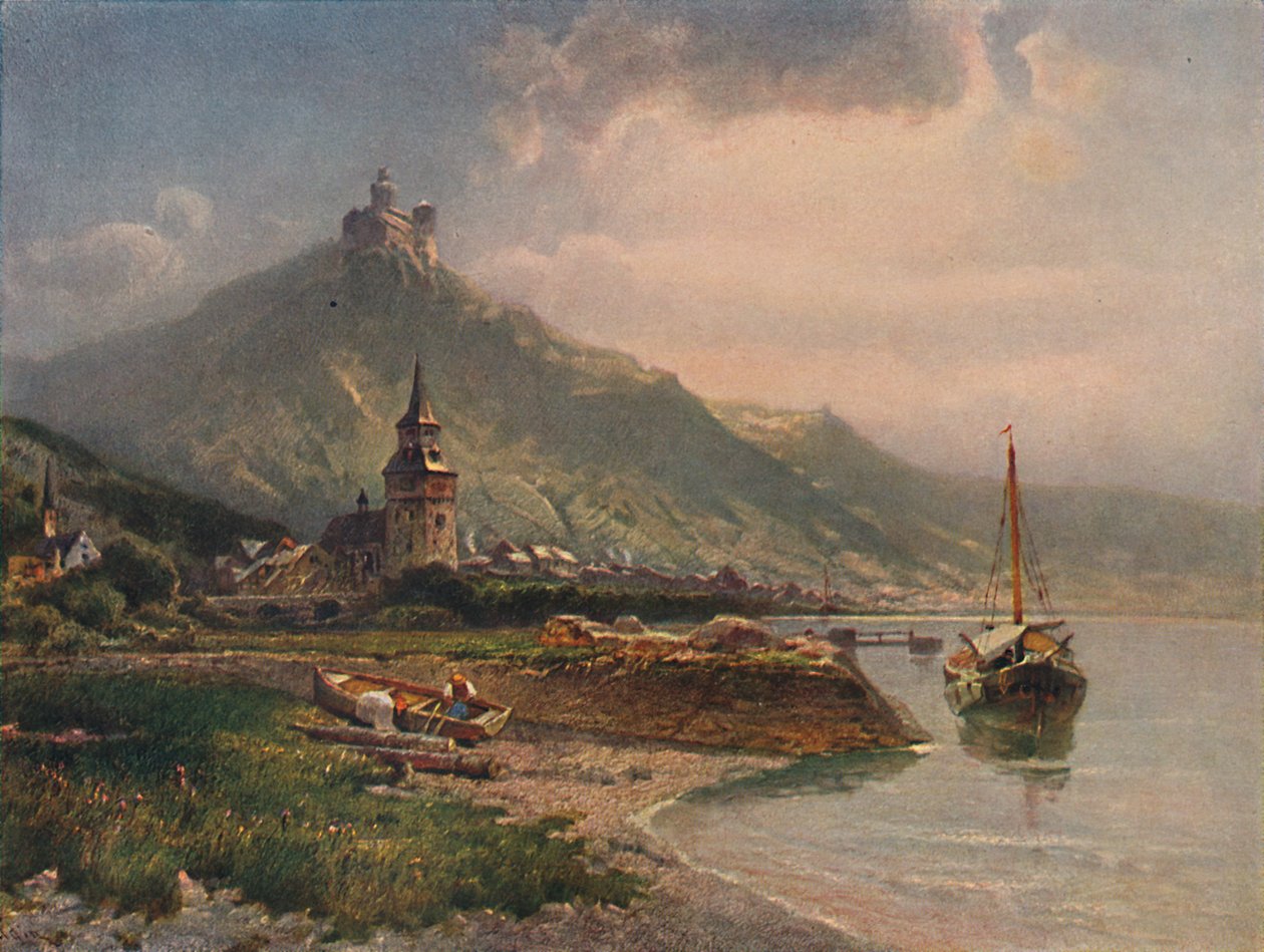 Braubach og Marksburg, Braubach og Marksburg slott, 1923. av Nicolai Astudin