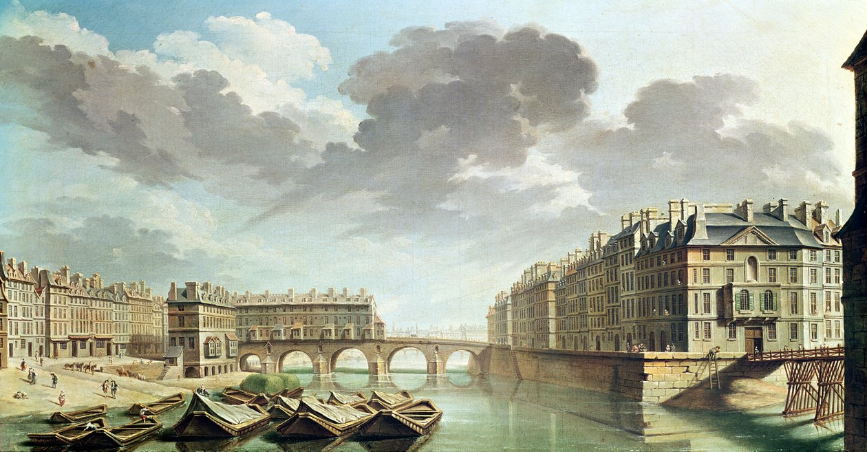 Ile Saint-Louis og Pont Marie i 1757 av Nicolas Raguenet