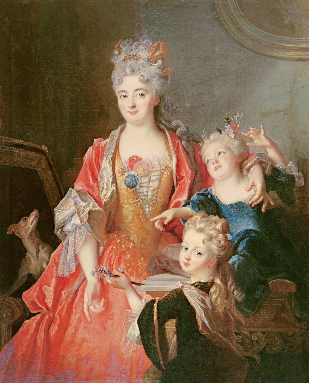 En kvinne med to barn av Nicolas de Largillière