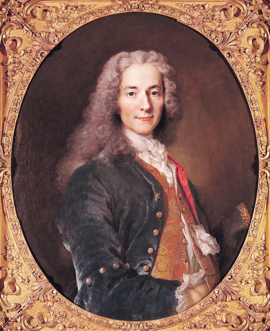 Portrett av Voltaire (1694-1778) 23 år gammel, 1728 av Nicolas de Largillière