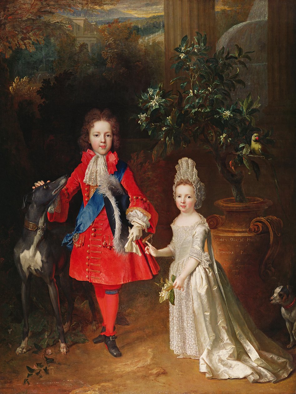 Prins James Francis Edward Stuart og prinsesse Maria Theresa Stuart, 1695 av Nicolas de Largillière