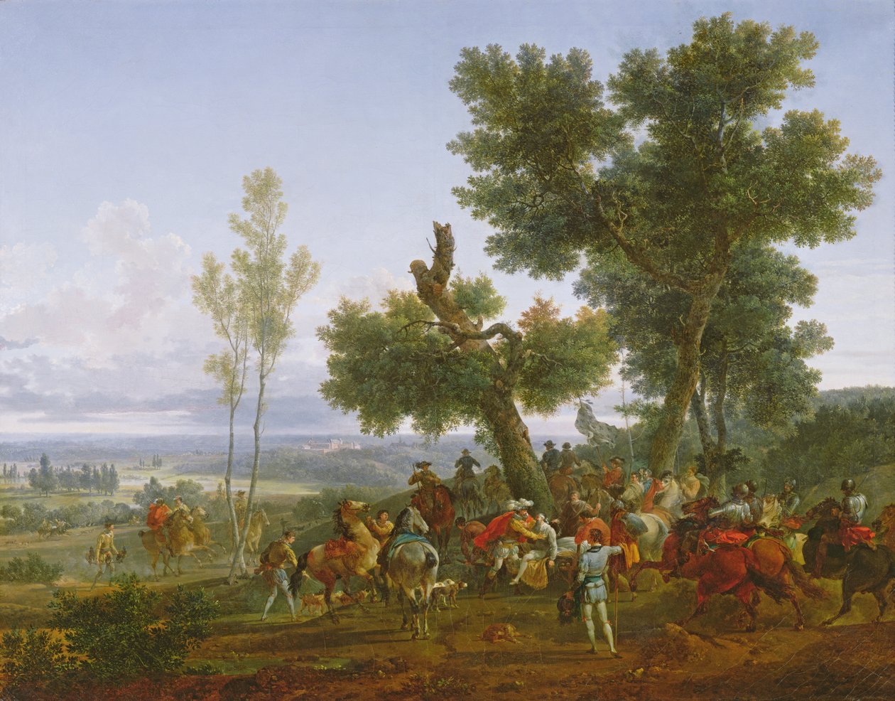 Møtet mellom Henrik IV, konge av Frankrike og Navarre, og Maximilien de Béthune, hertug av Sully på Beuvron-sletten dagen etter slaget ved Ivry i 1590, 1822 av Nicolas Antoine Taunay