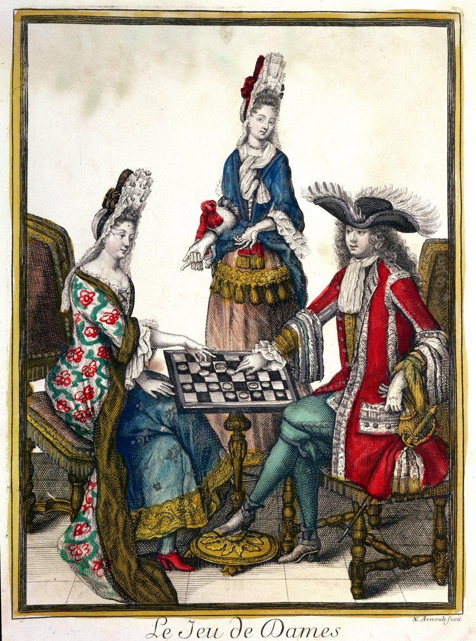 Le Jeu de Dames (Tekkspill), slutten av 1600-tallet begynnelsen av 1700-tallet av Nicolas Arnoult