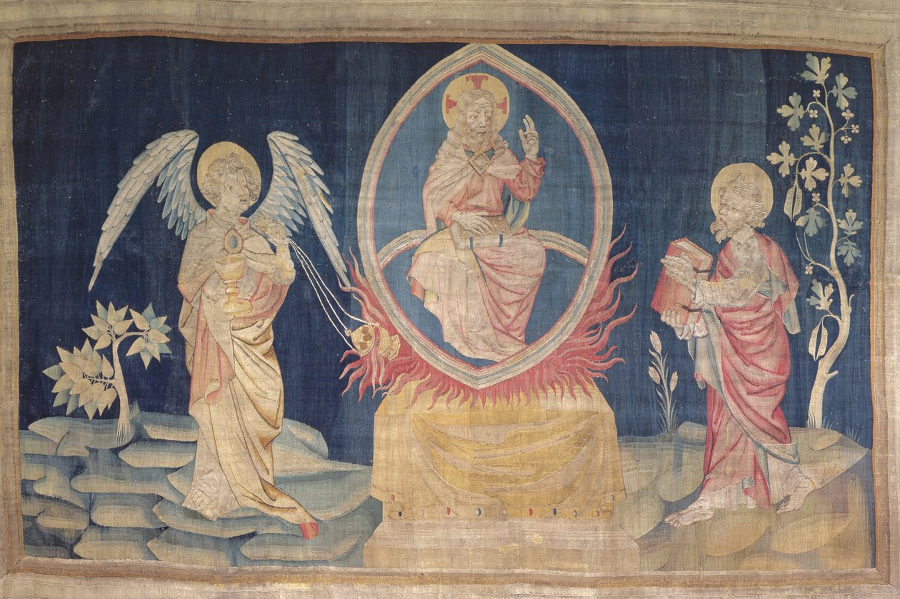 En engel med røkelseskar, nr. 18 av Apocalyspe of Angers, 1373-87 av Nicolas Bataille