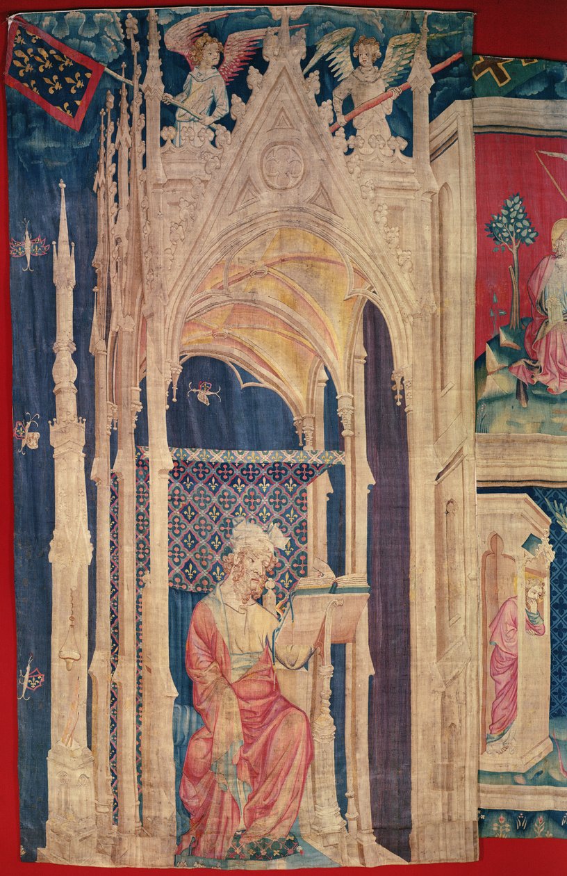 The Reader, fra Apocalypse Tapestry of Angers, 1373-87 (teppe) av Nicolas Bataille