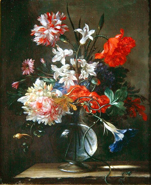 Blomster i en glassvase av Nicolas Baudesson