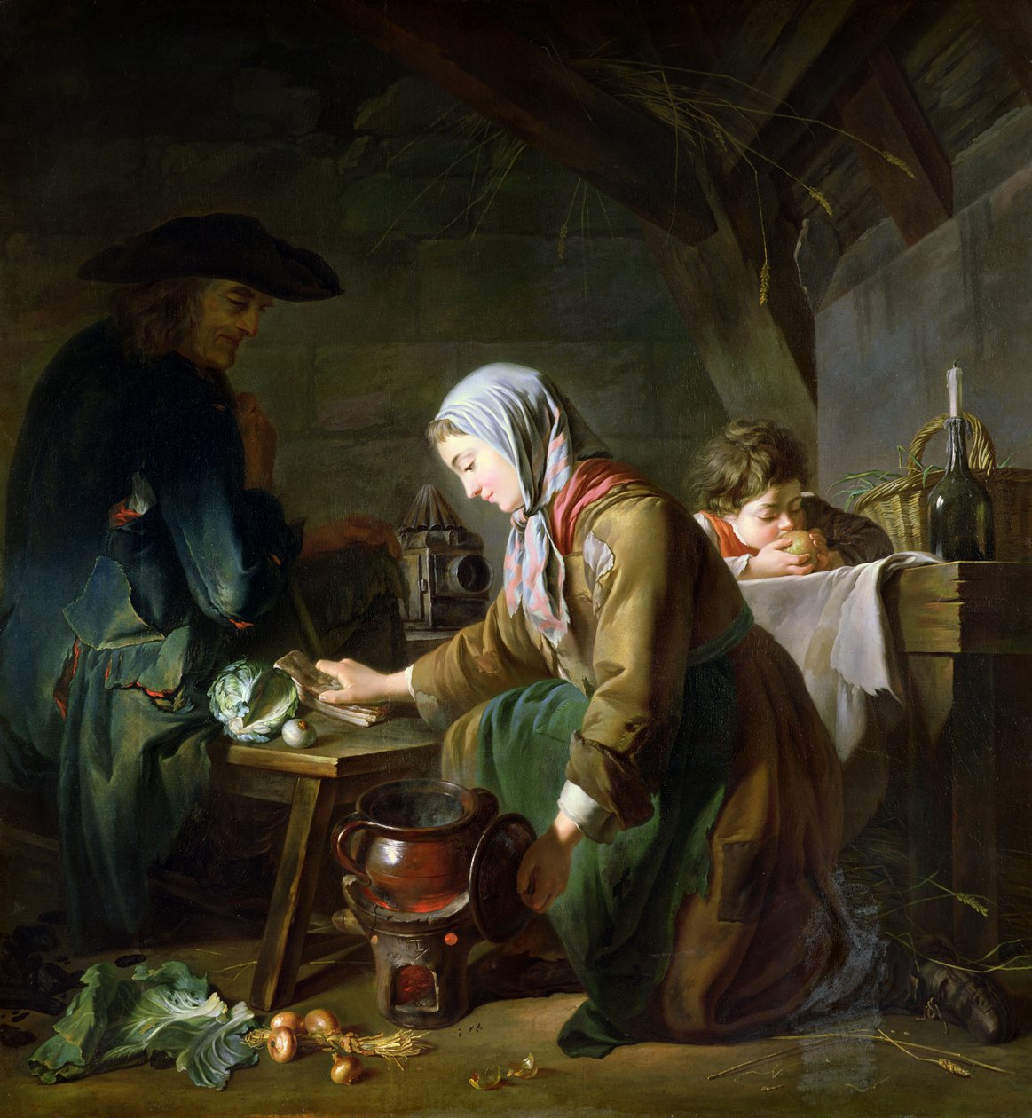 Tilberede et måltid av Nicolas Bernard Lepicie