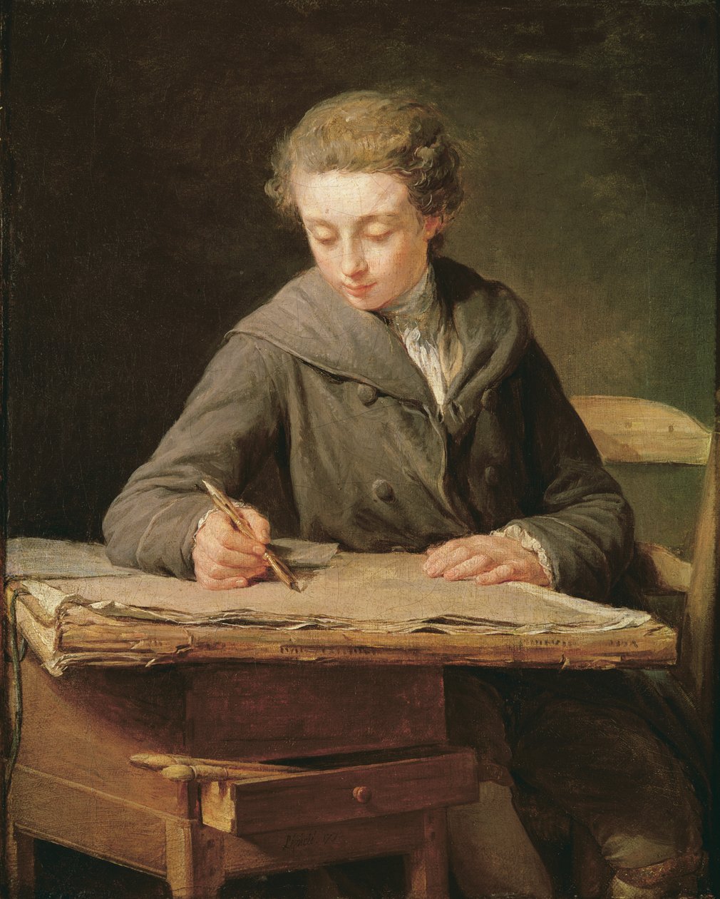 Den unge tegneren, Carle Vernet, 1772 av Nicolas Bernard Lepicie