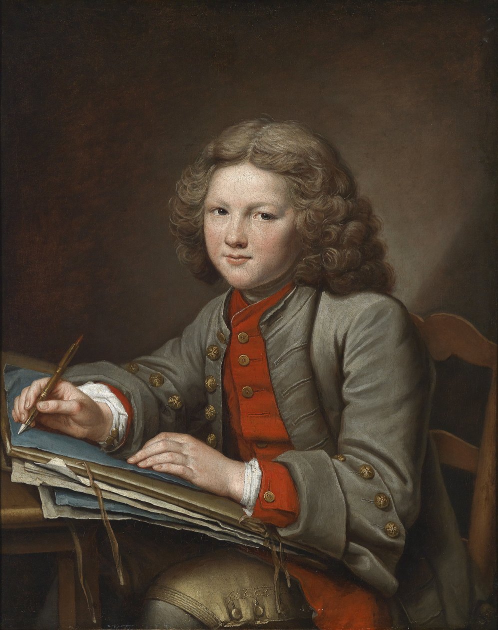 En gutt tegner av Nicolas-Bernard Lepicie