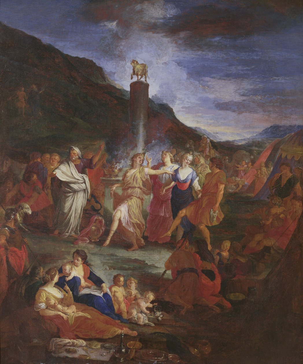 Tilbedelse av gullkalven av Nicolas Bertin