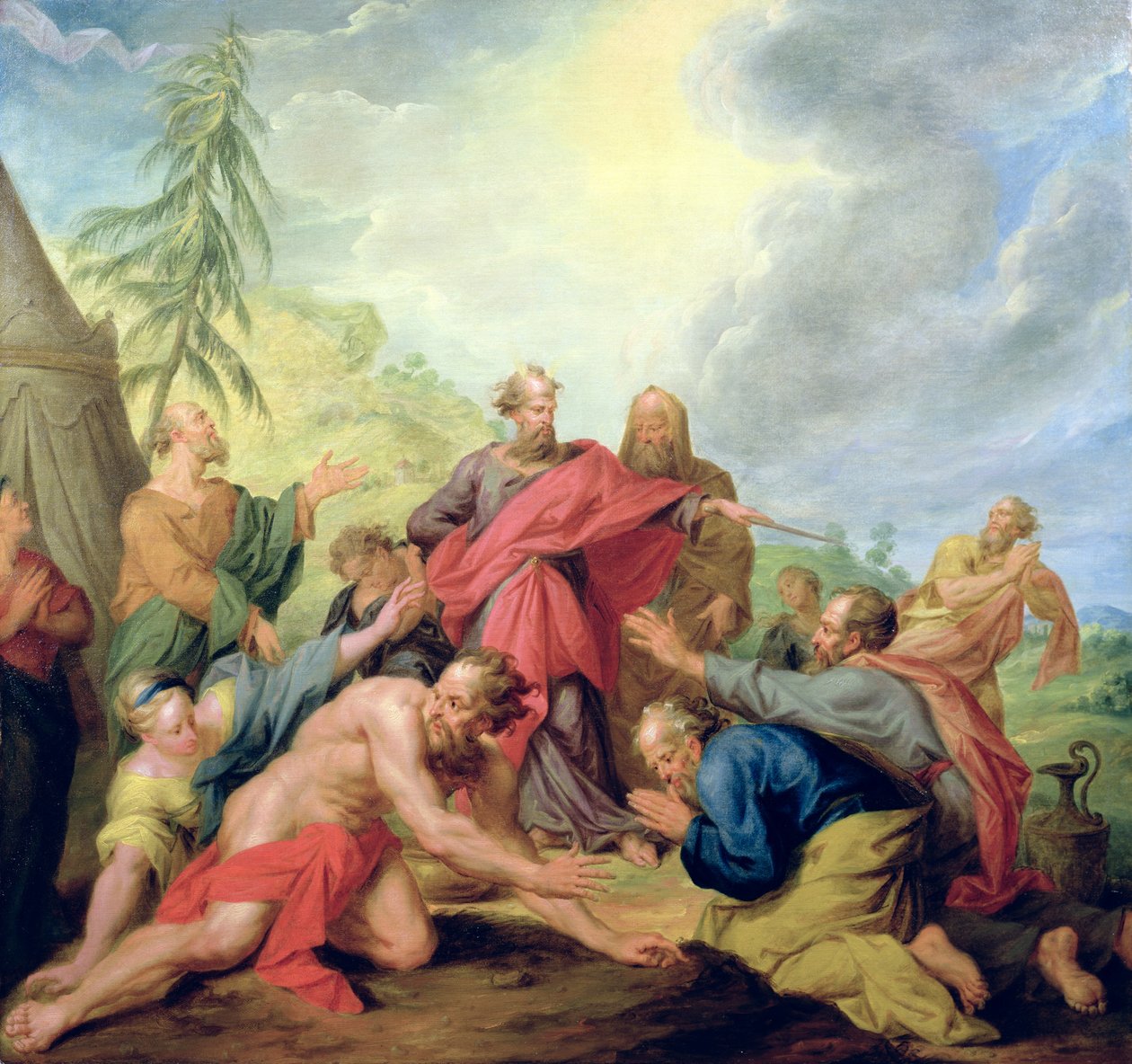 Moses slår klippen av Nicolas Bertin