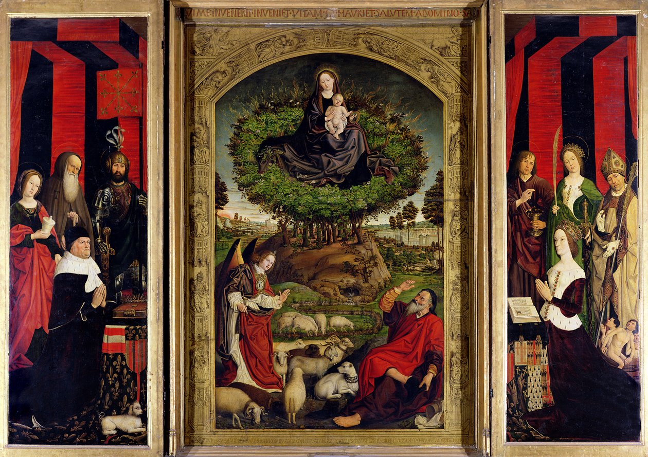 The Triptych of Moses and the Burning Bush, ca. 1476 (se også 26542 og 232840-41) av Nicolas Froment