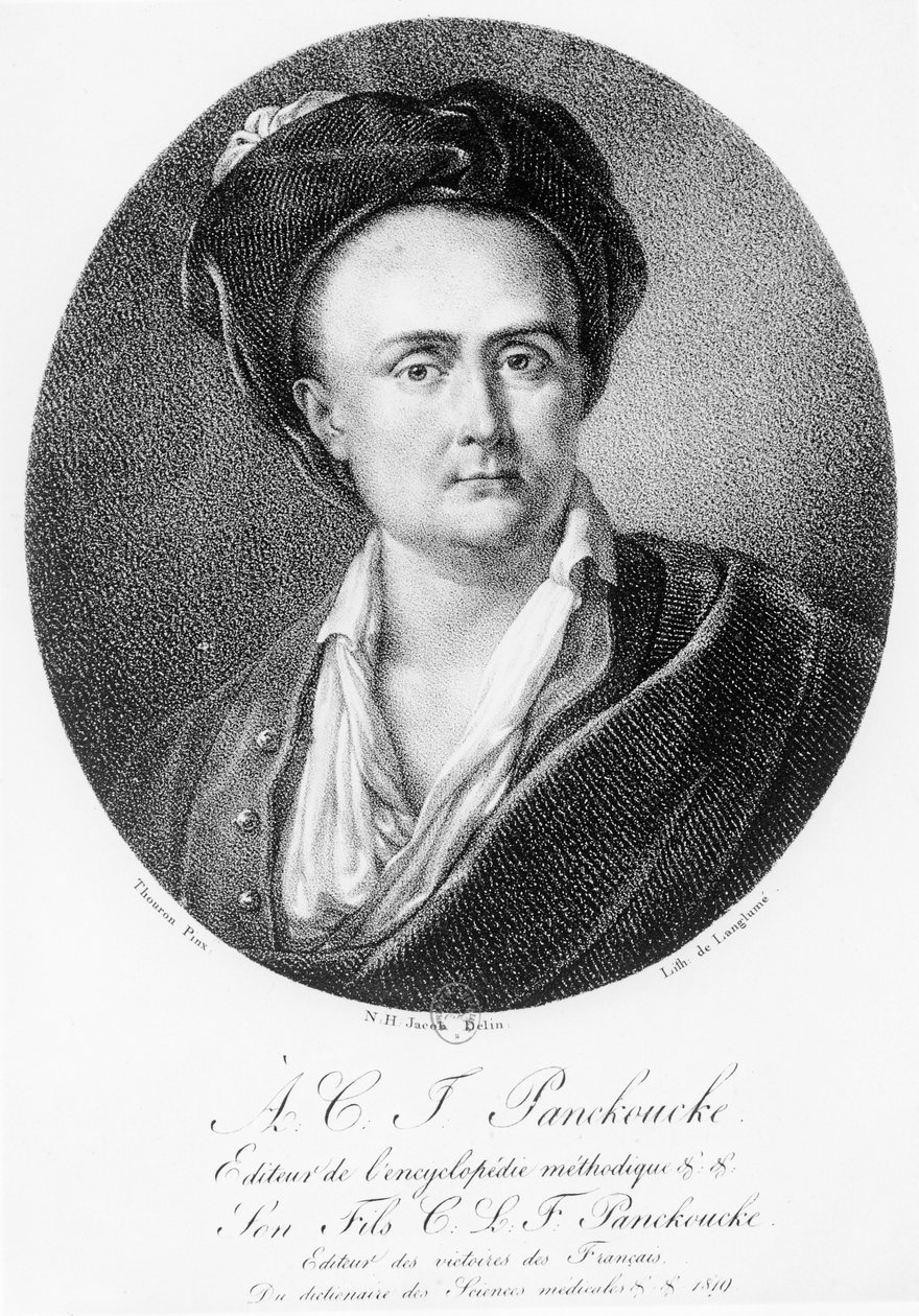 Medaljongportrett av Andre Charles Joseph Panckoucke (1736-98) av Nicolas Henri Jacob