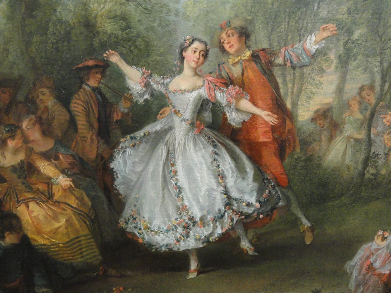 La Camargo Dancing (detalj), ca. 1730 av Nicolas Lancret
