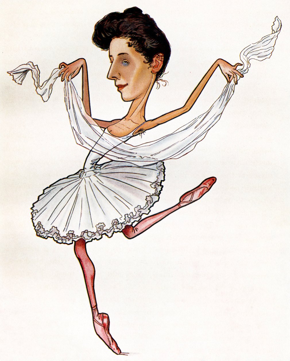 Anna Pavlova karikatur av av Nicolas Legat
